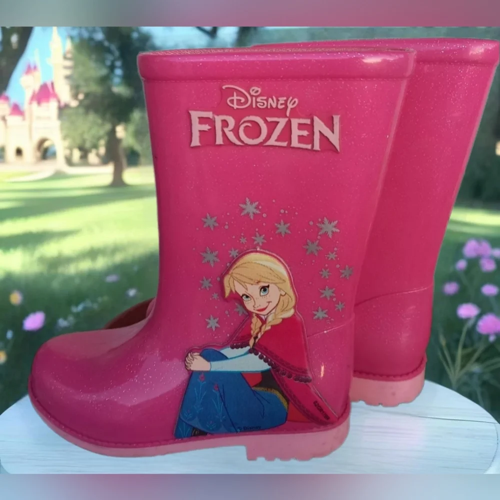 Frozen Elsa Anna Princess Rubber Rainboots